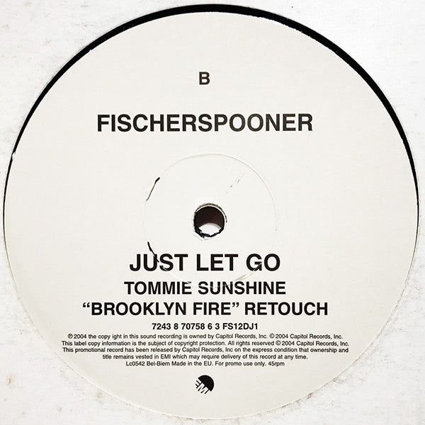 Fischerspooner : Just Let Go (12", Promo)