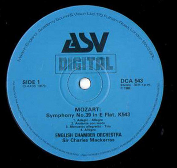 Wolfgang Amadeus Mozart, English Chamber Orchestra, Sir Charles Mackerras : Symphonies Nos. 39, 35 And 32 (LP)