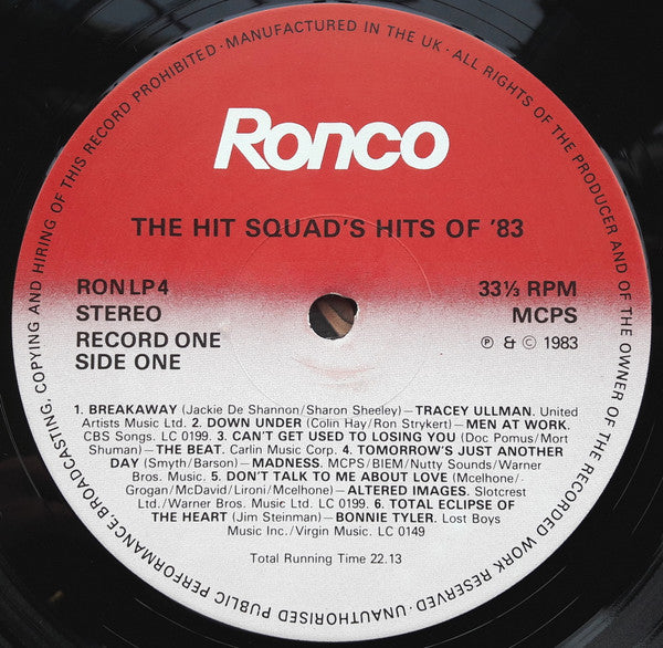 Various : Hits Of '83 Vol. 1 (LP, Comp)