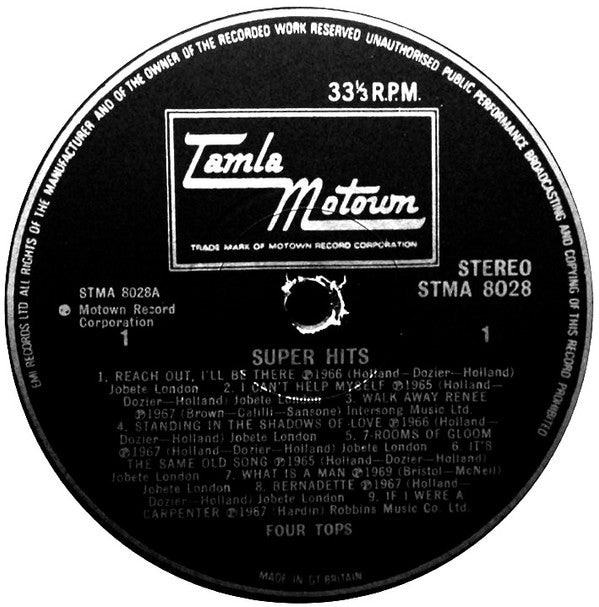 Four Tops : Super Hits (LP, Comp)