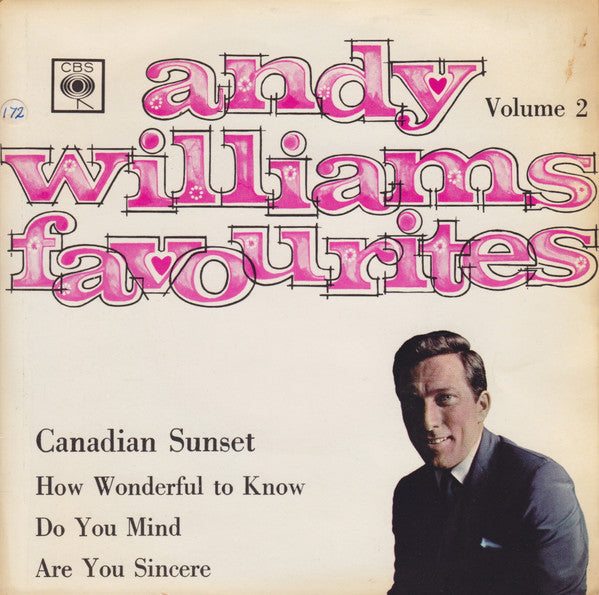 Andy Williams : Andy Williams Favourites Volume 2 (7", EP)