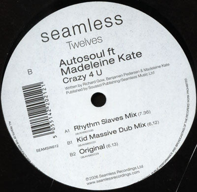 Autosoul Ft Madeleine Kate : Crazy 4 U (12")