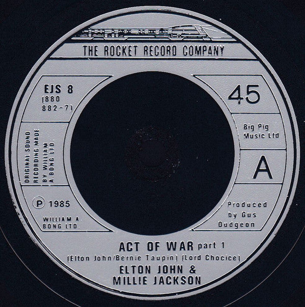 Elton John, Millie Jackson : Act Of War  (7", Single)