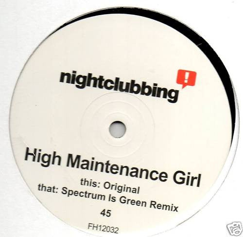 Nightclubbing : High Maintenance Girl (12")