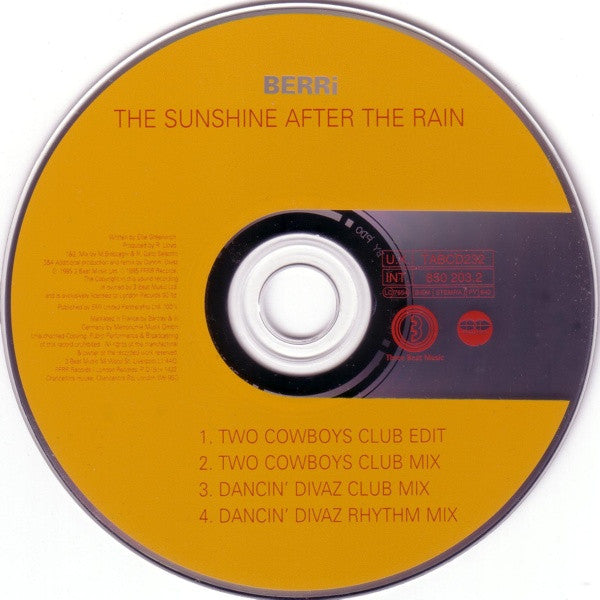 BERRi : The Sunshine After The Rain (CD, Single, RE, RP)