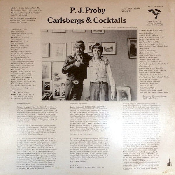 P.J. Proby : Carlsbergs & Cocktails (12", EP)