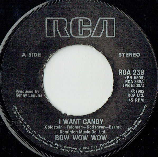 Bow Wow Wow : I Want Candy (7", Single, Pus)