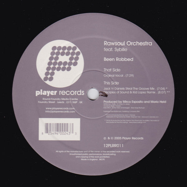 Rawsoul Orchestra Feat. Sybille : Been Robbed (12")