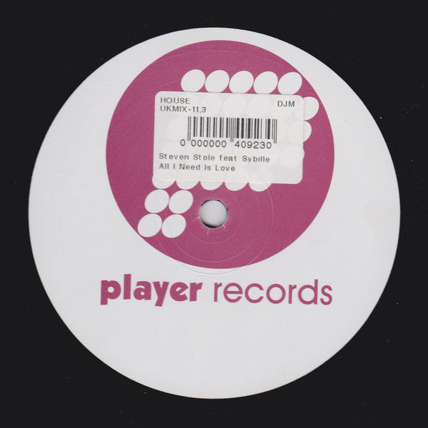 Steven Stone Feat. Sibylle : All I Need Is Love (12")