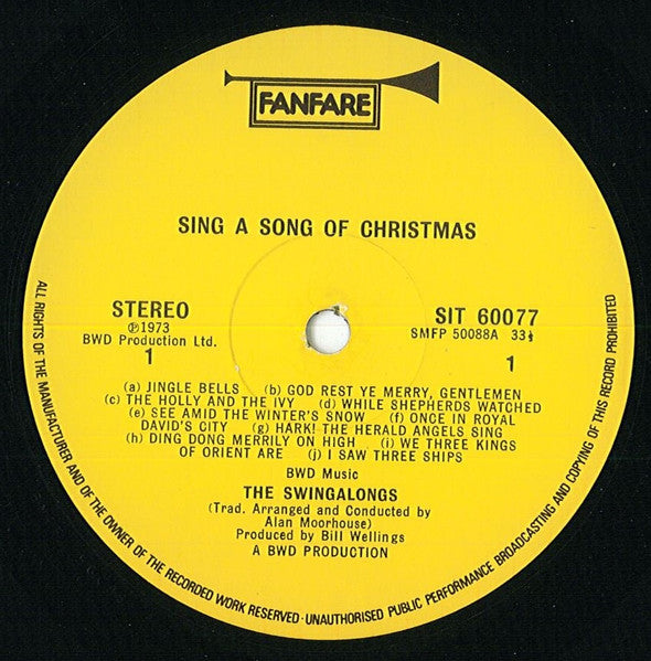 The Swingalongs : Sing A Song Of Christmas (LP, Album, RE)