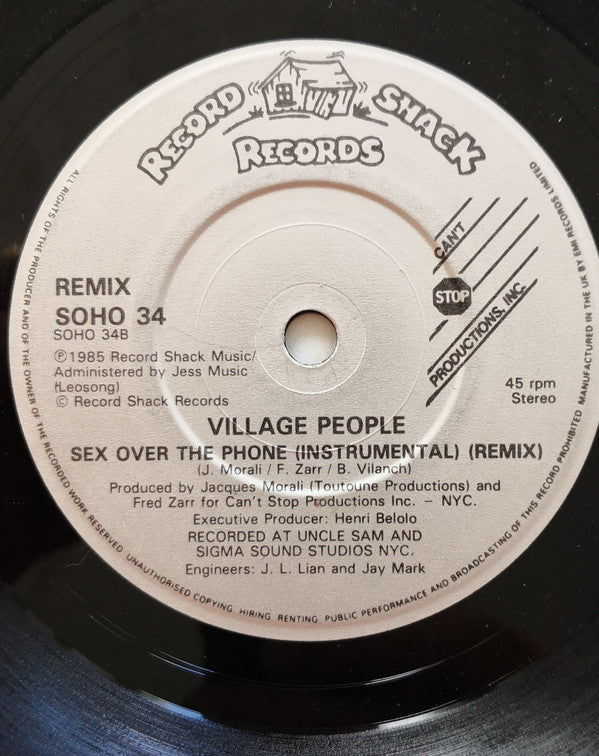 Village People : Sex Over The Phone (Special Remix) (7")