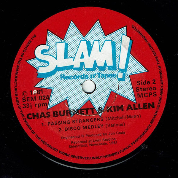 Chas Burnett & Kim Allen (2) : With You I'm Born Again (7", EP)