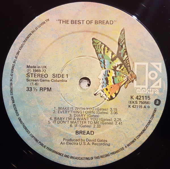 Bread : The Best Of Bread (LP, Comp)