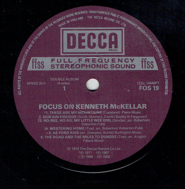 Kenneth McKellar : Focus On Kenneth McKellar (LP, Comp)