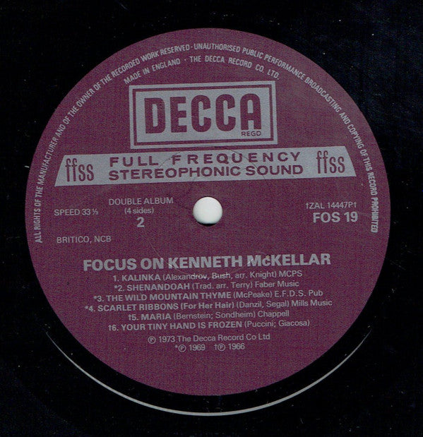 Kenneth McKellar : Focus On Kenneth McKellar (LP, Comp)