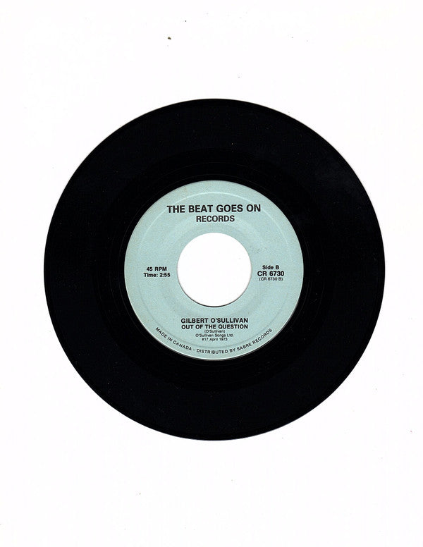 Gilbert O'Sullivan : Out Of The Question / Clair (7")