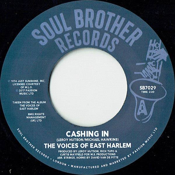 The Voices Of East Harlem : Cashing In (7")