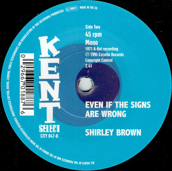 Art Gentry (3) / Shirley Brown : This Is My Chance / Even If The Signs Are Wrong (7", Single, Mono)