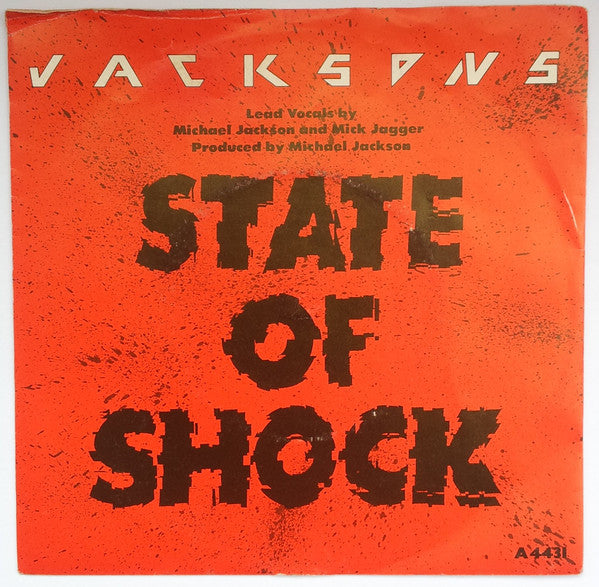 The Jacksons : State Of Shock (7", Single, Inj)