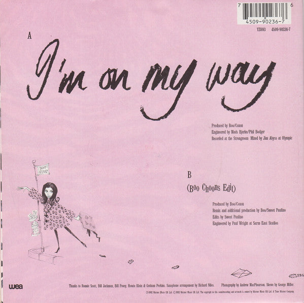 Betty Boo : I'm On My Way (7", Single, Pos)
