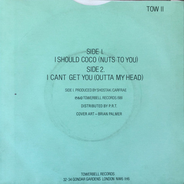Tongue 'N' Cheek (2) : I Should Coco (Nuts To You) (7")
