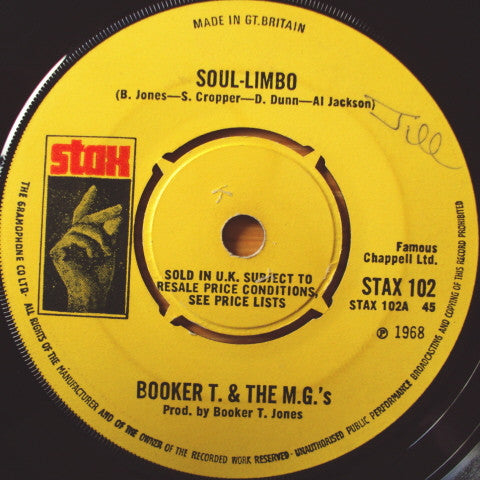 Booker T & The MG's : Soul Limbo (7", Single)