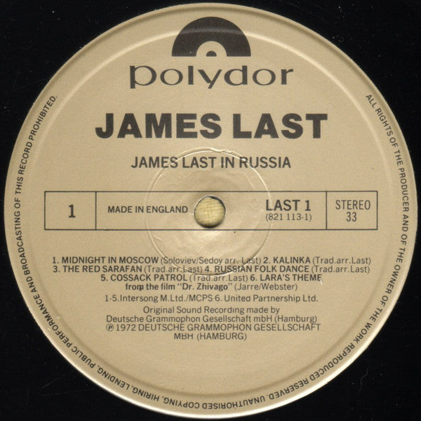 James Last : James Last In Russia (LP, Album, RE)