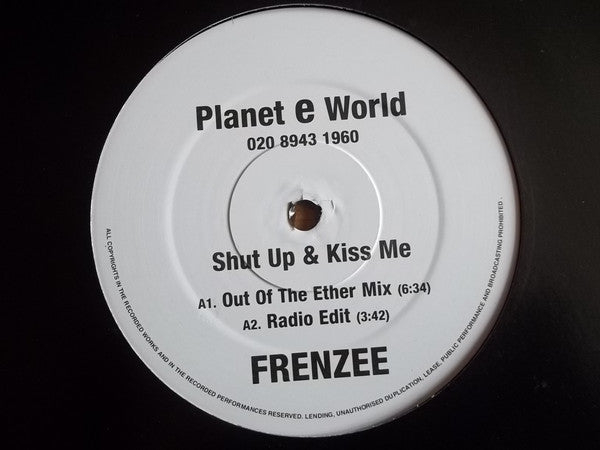 Frenzee : Shut Up & Kiss Me (12", Promo)