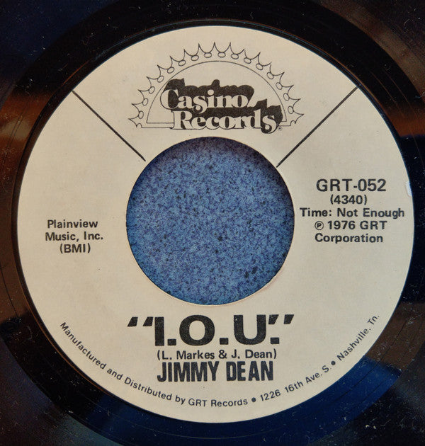 Jimmy Dean : I.O.U. (7", Single)