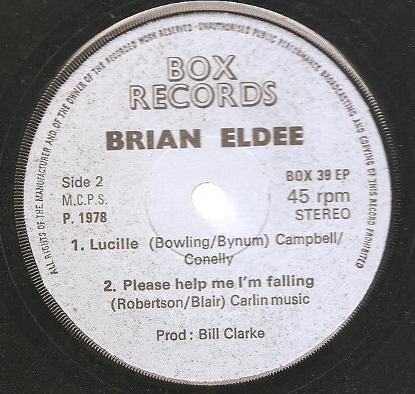 Brian Eldee : I'm A Fool (7", EP)