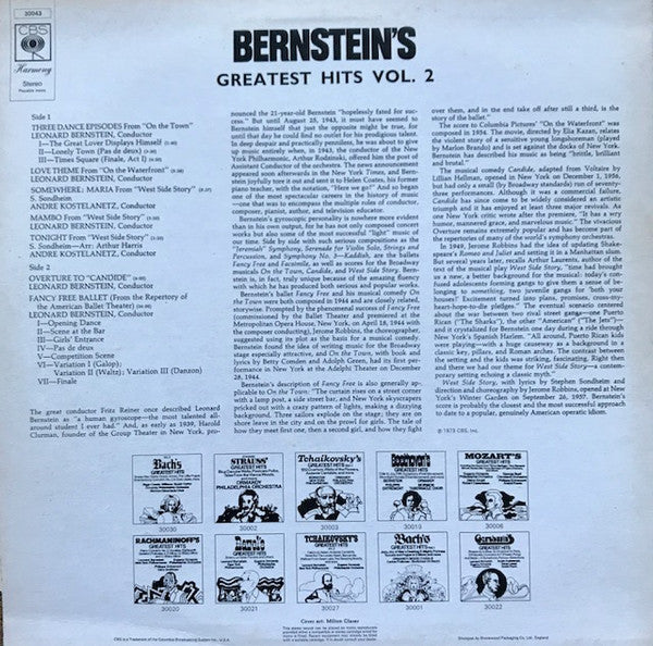Leonard Bernstein, André Kostelanetz : Bernstein's Greatest Hits Vol. 2 (LP, Comp)