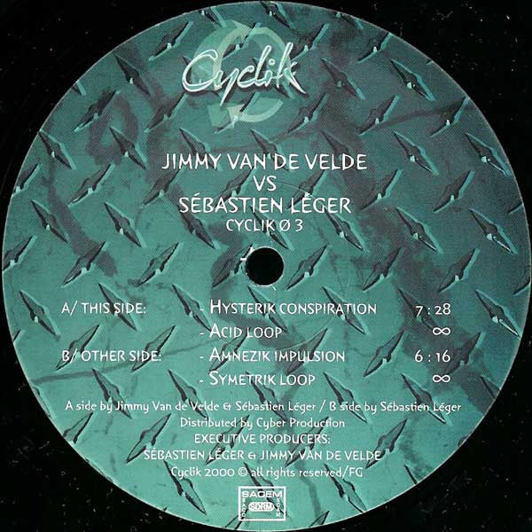 Jimmy Van De Velde vs. Sébastien Léger : Hysterik Conspiration / Amnezik Impulsion (12")