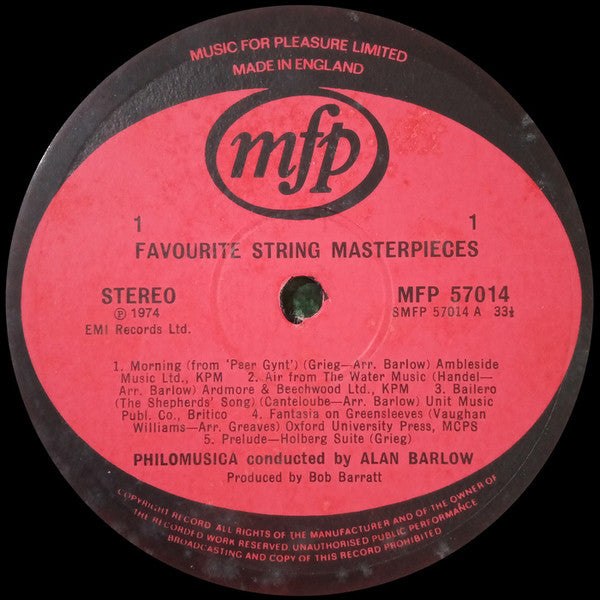 Philomusica Of London : Favourite String Masterpieces (LP, Album)