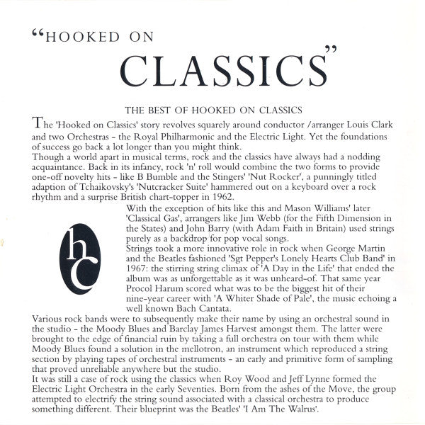 Louis Clark Conducting Royal Philharmonic Orchestra : Hooked On Hooked On Classics: The Very Best Of Hooked On Classics (CD, Comp)