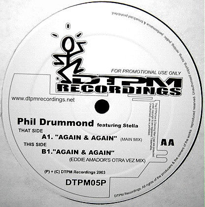 Phil Drummond : Again & Again (12", Promo)