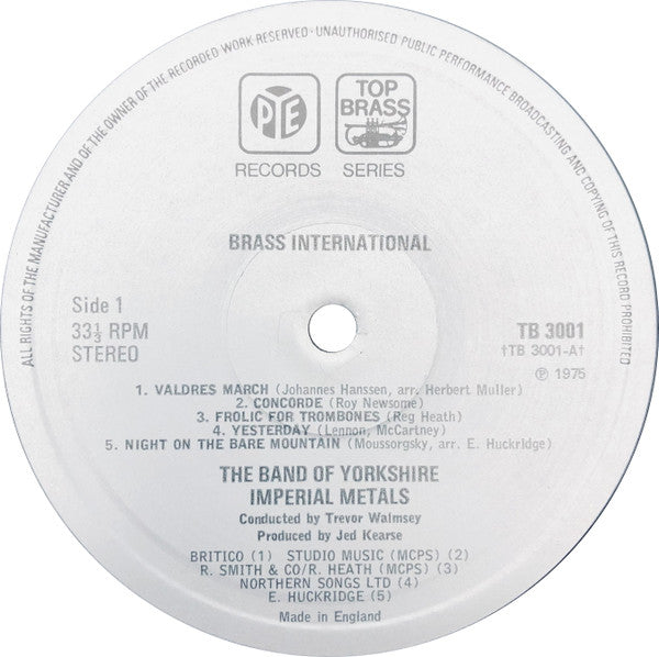 Yorkshire Imperial Band : Brass International (LP, Album)
