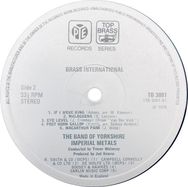 Yorkshire Imperial Band : Brass International (LP, Album)