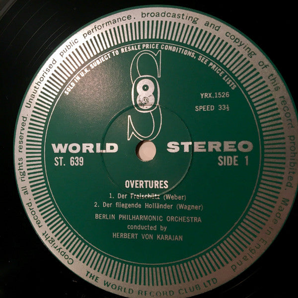 Herbert von Karajan Karajan Berliner Philharmoniker : Karajan Conducts Overtures (LP)