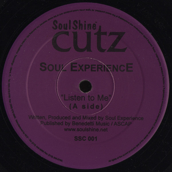 Soul Experience : Soul Experience EP (12", EP)