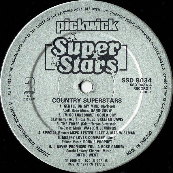 Various : Country Super-Stars (2xLP, Album, Comp)