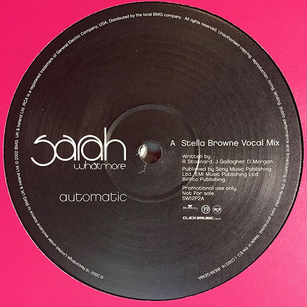 Sarah Whatmore : Automatic (12", Promo)