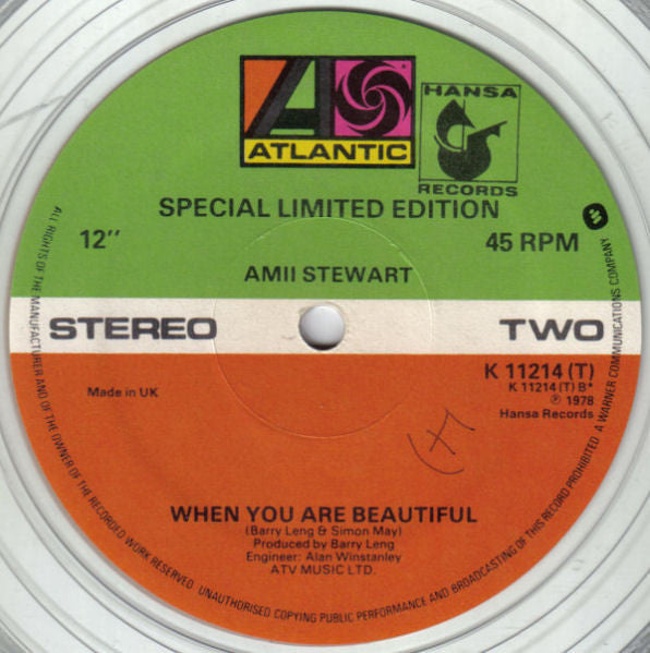 Amii Stewart : Knock On Wood (12", Single, Ltd, Tra)