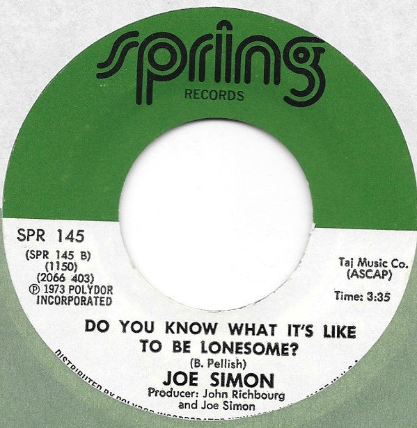 Joe Simon : Carry Me (7", Single)
