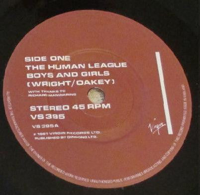 The Human League : Boys And Girls (7", Single)