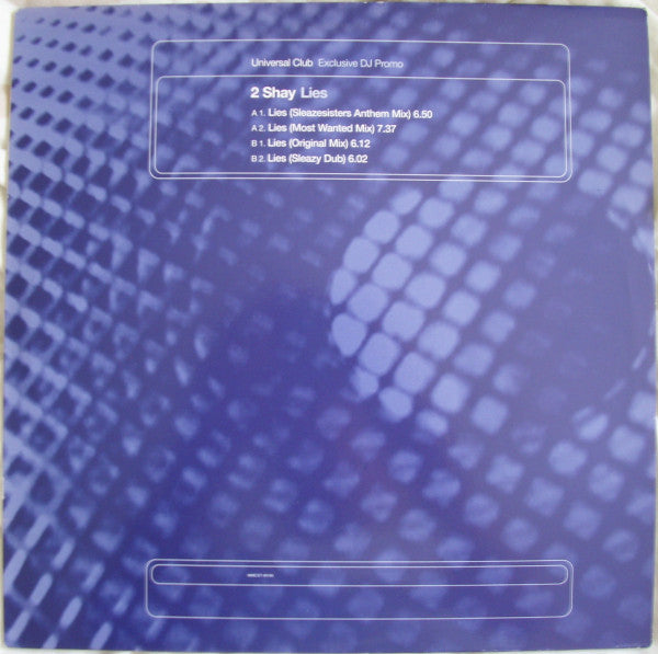 2 Shay (2) : Lies (12", Promo)