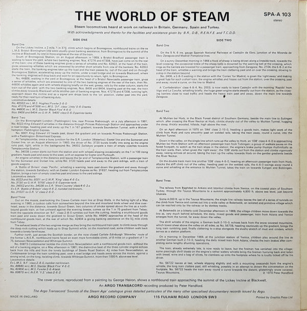 No Artist : The World Of Steam (LP, Album, RP)