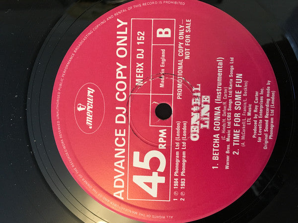 Central Line : Betcha Gonna (12", Single, Promo)