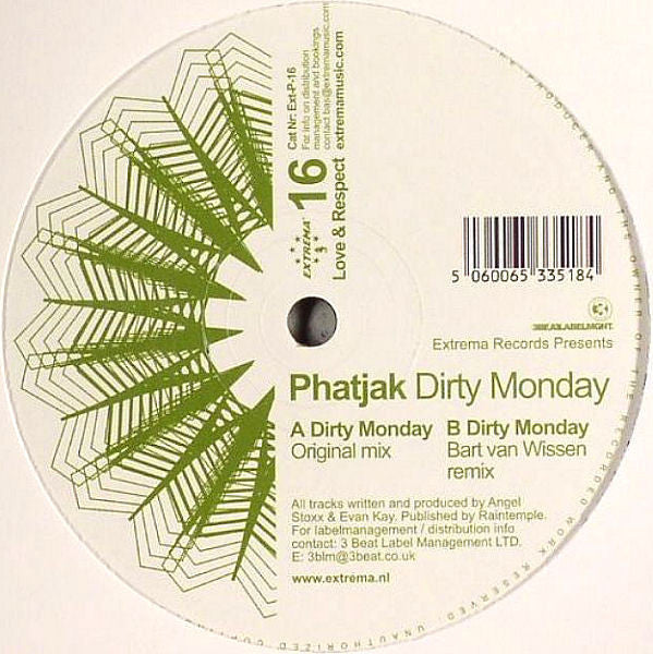 Phatjak : Dirty Monday (12")