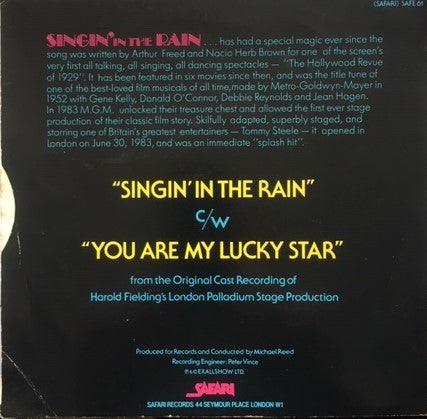 Tommy Steele : Singin' In The Rain (7", Single, RP)
