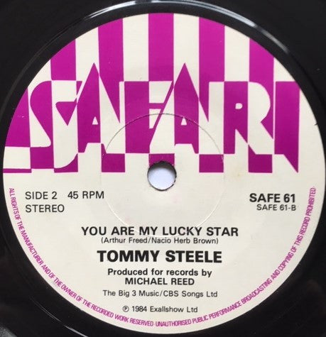 Tommy Steele : Singin' In The Rain (7", Single, RP)